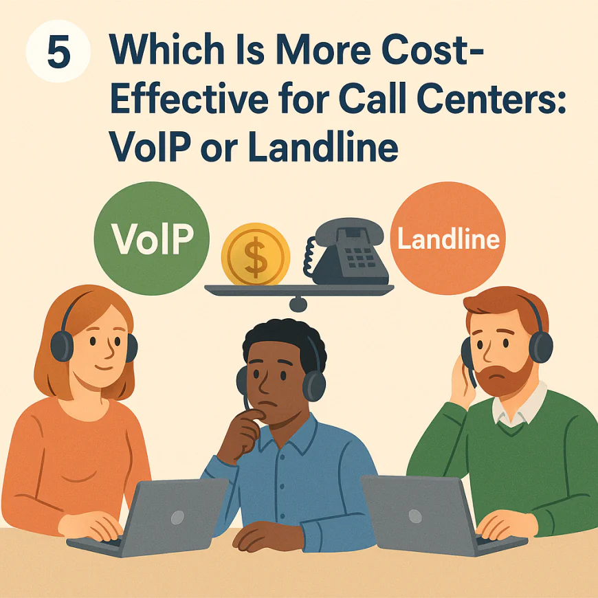 5️⃣ Which Is More Cost-Effective for Call Centers: VoIP or Landline?