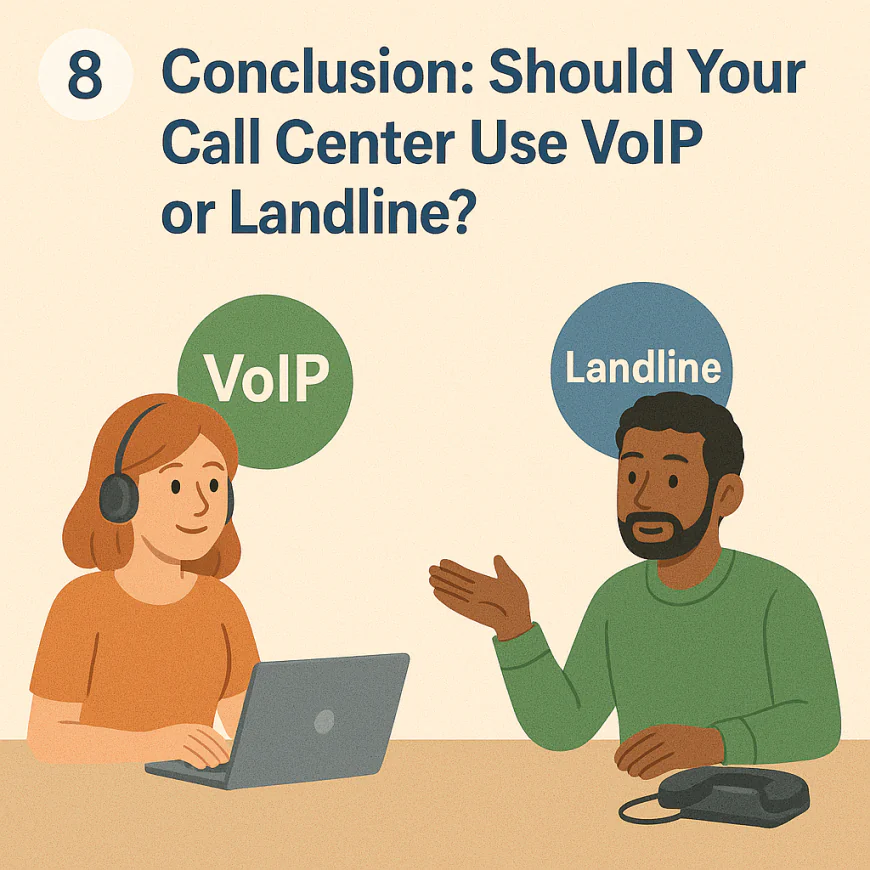 8️⃣ Conclusion: Should Your Call Center Use VoIP or Landline?
