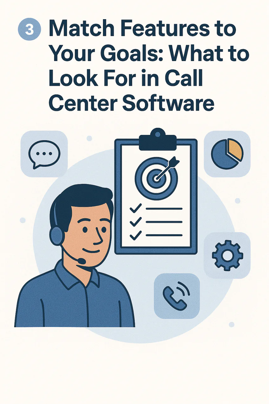 3️⃣ Match Features to Your Goals: What to Look For in Call Center Software