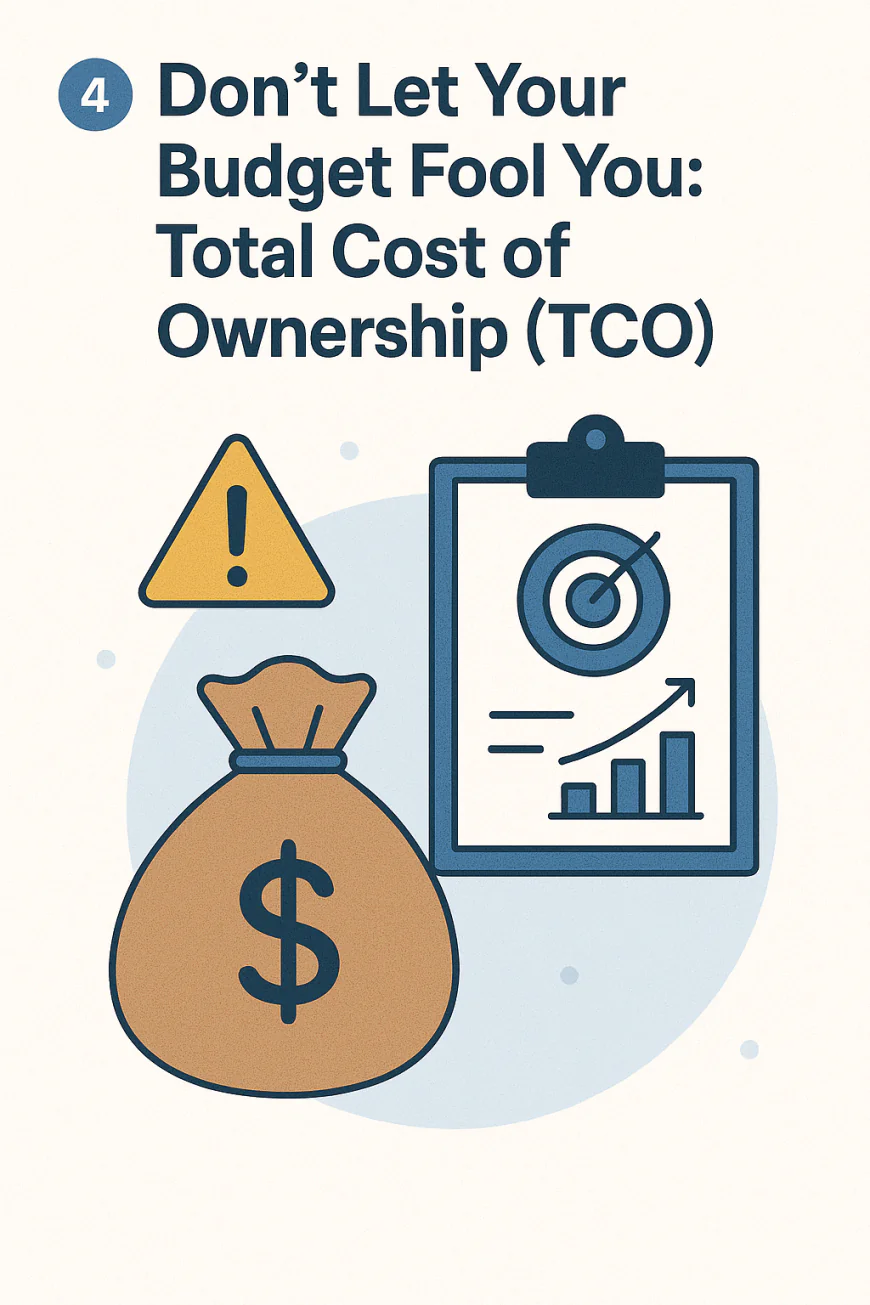 4️⃣ Don’t Let Your Budget Fool You: Total Cost of Ownership (TCO)