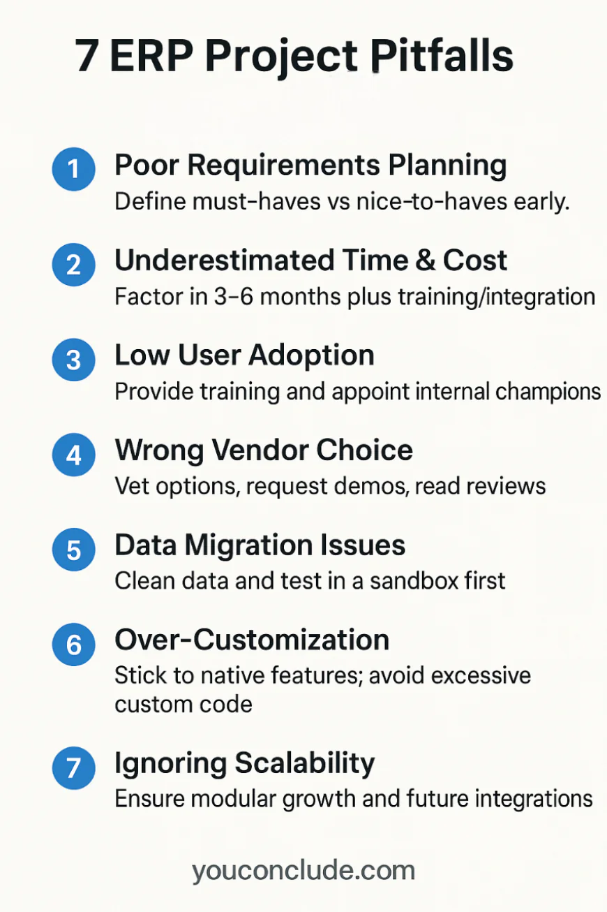 5️⃣ Common ERP Challenges (and How to Avoid Them)