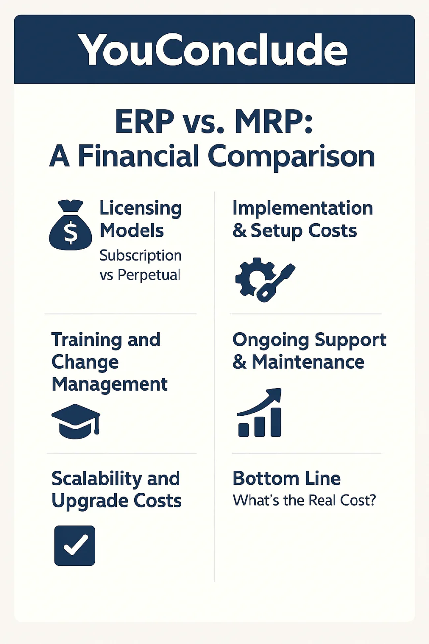 6️⃣ Cost Comparison: ERP vs MRP Pricing Explained