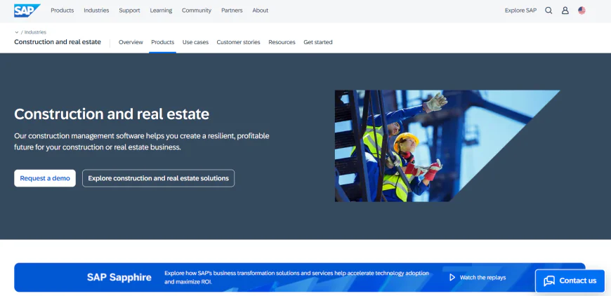 9️⃣ SAP S/4HANA  for Construction