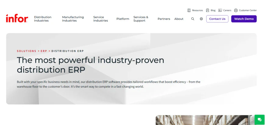 3️⃣ Infor CloudSuite Distribution
